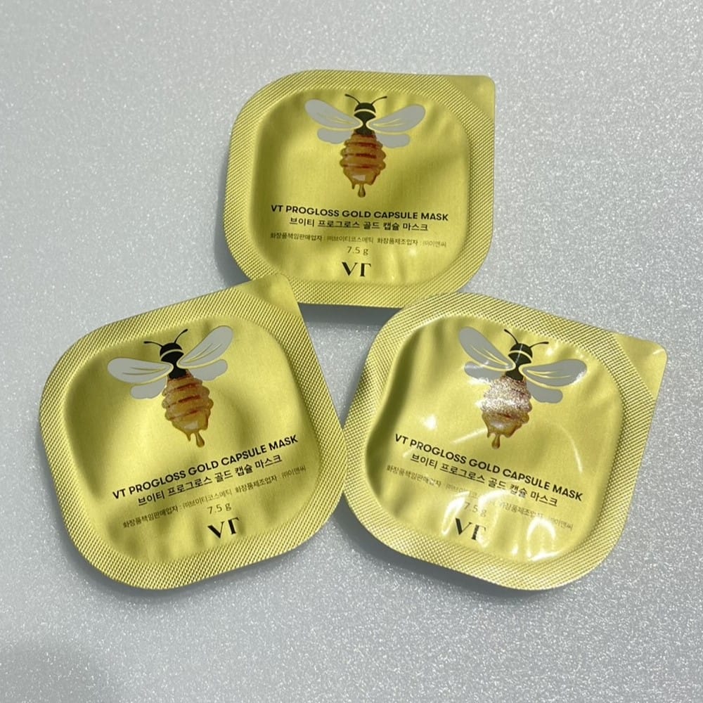 VT gold capsule mask review glow results