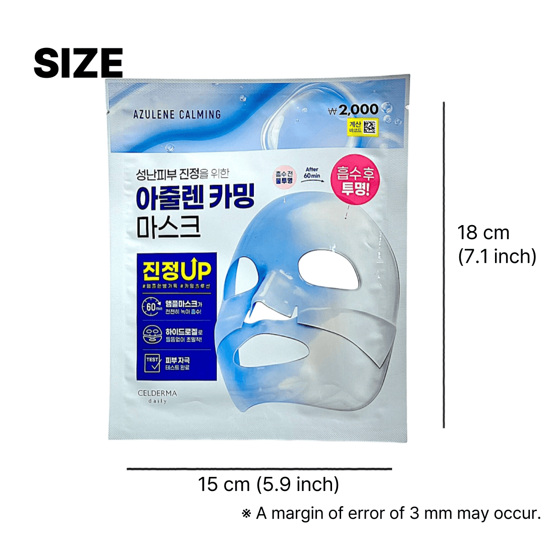 Korea azulene mask sheet with anti-redness benefits