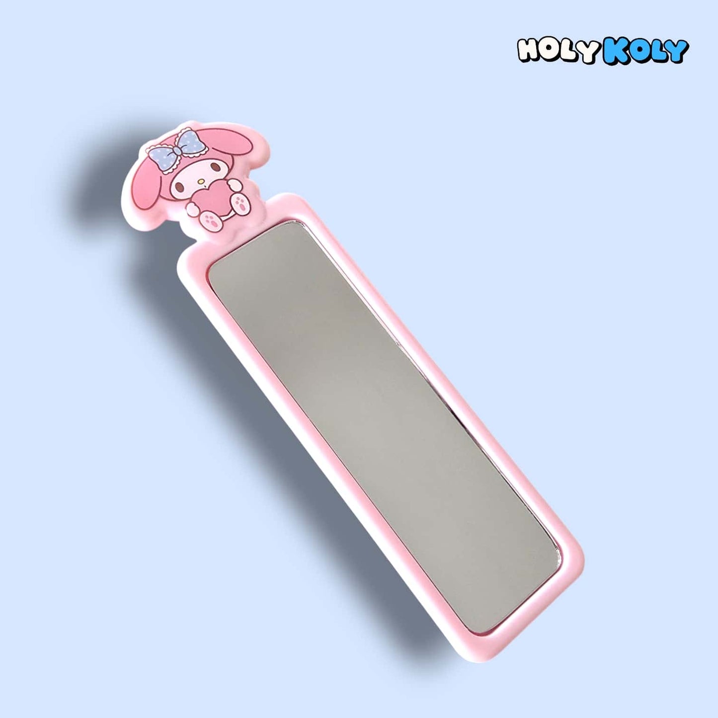 daiso korea sanrio My Melody mirror with bow-accented character and rectangular reflective surface
