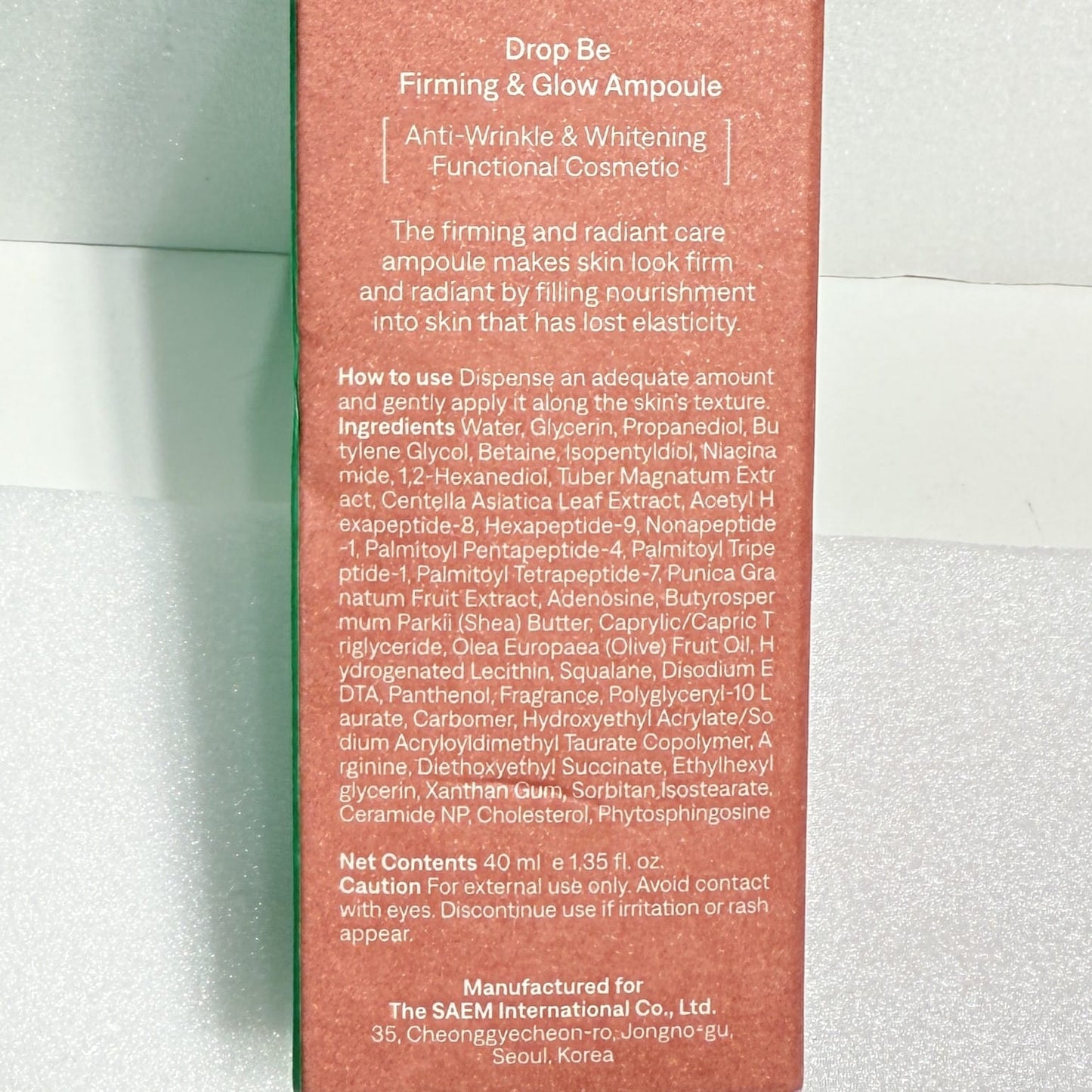ampoule for skin elasticity and firm texture