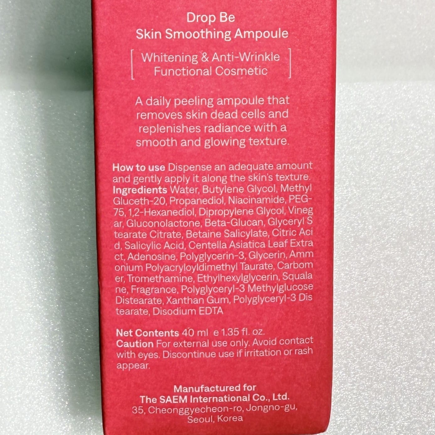 ampoule for dull skin with gentle exfoliation