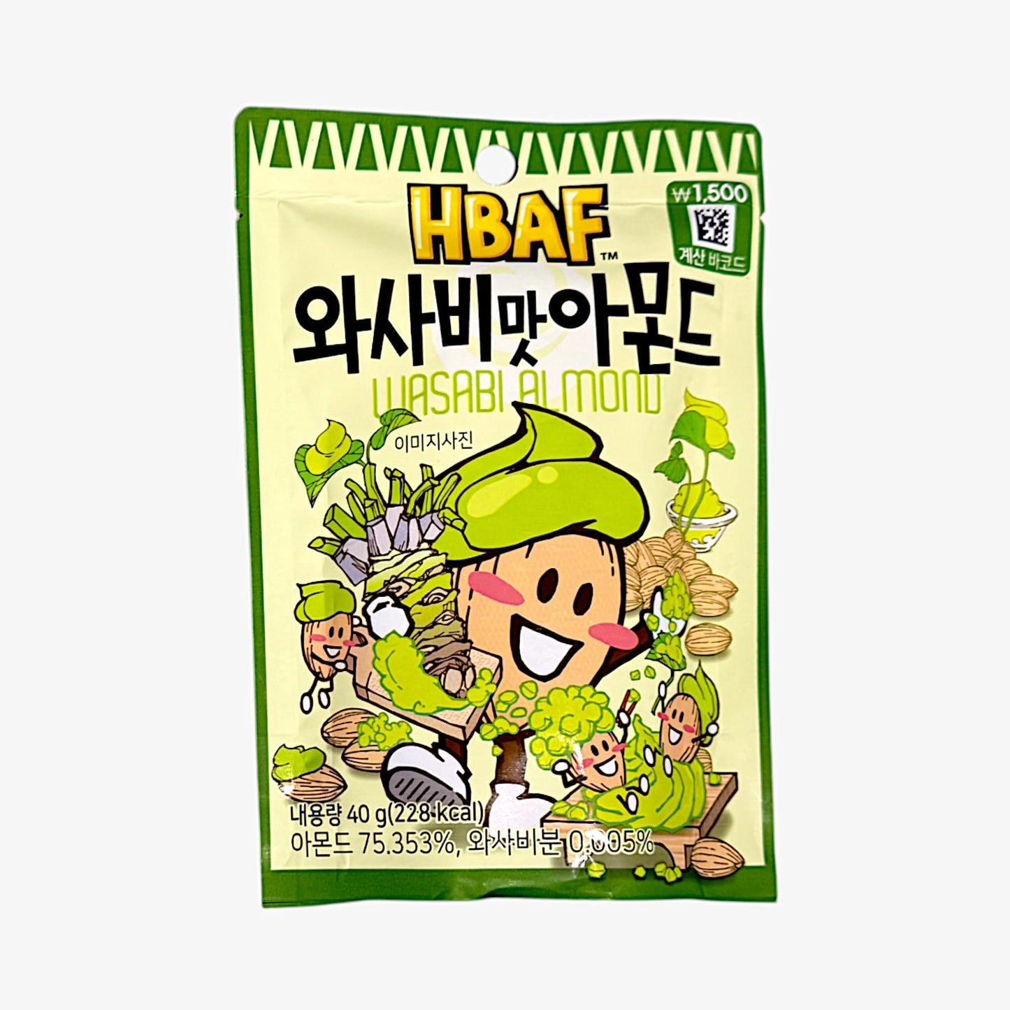 korean wasabi almond snack – Hbaf Wasabi Almond 40g