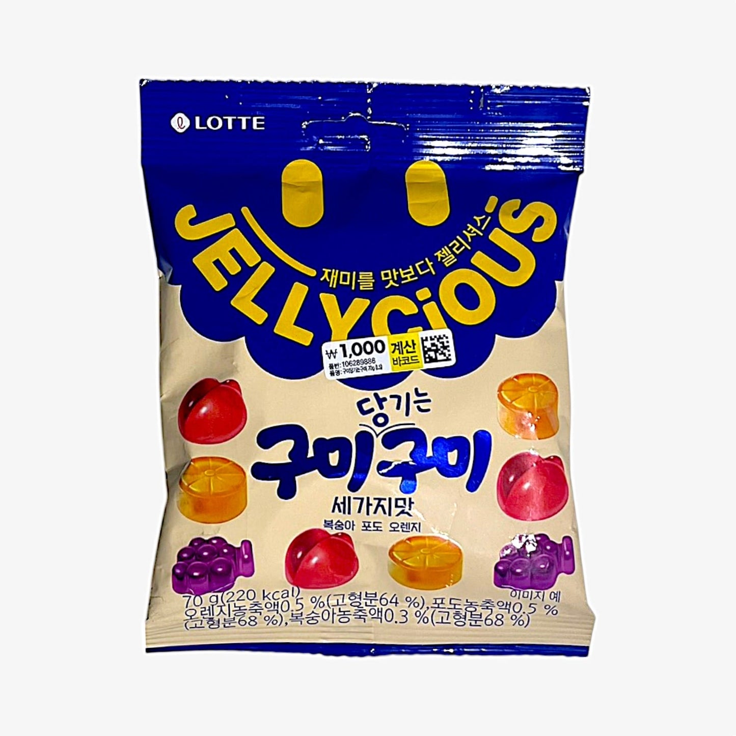 korean fruit flavored gummy candy – Lotte Jellycious Gummy Candy