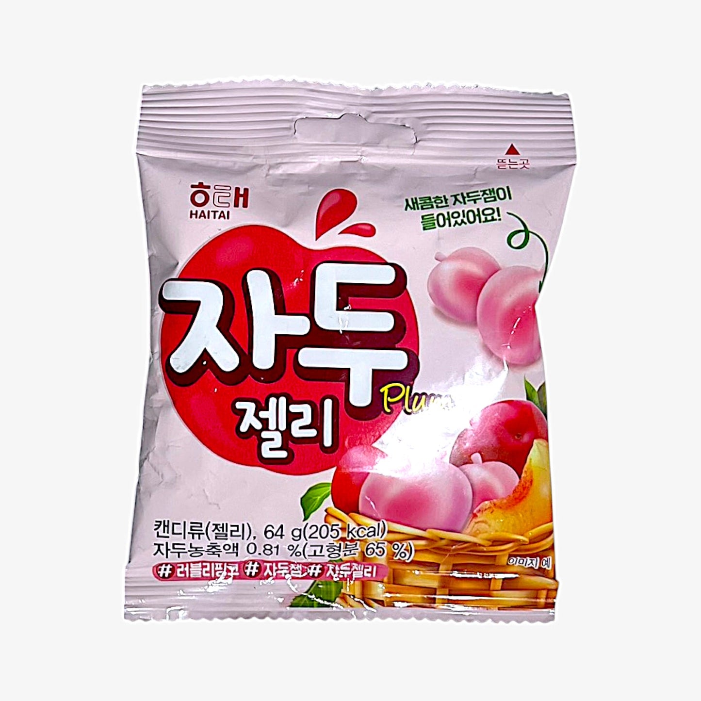 ALT 1: korean plum jelly snack Haitai Plum Candy
ALT 2: plum jelly candy with plum flavored candy
ALT 3: korean snacks featuring asian jelly candy
ALT 4: Sweet and chewy plum flavored candy snack
ALT 5: fruity jelly snack from Korea with plum flavor
ALT 6: korean candy soft plum jelly texture
ALT 7: korean sweet treat made with plum extract
ALT 8: soft jelly snack with vitamin E added
ALT 9: pink korean fruit jelly candy from Haitai
ALT 10: plum flavored snack for kids and adults