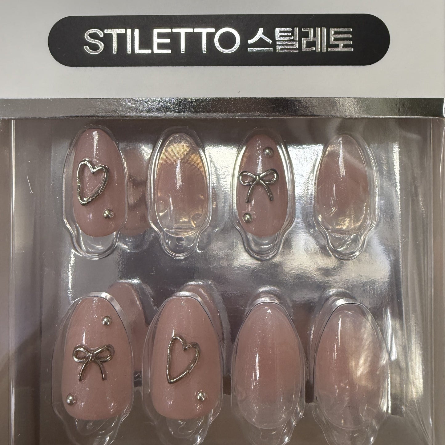 Too Cool For School Ribbon Core Real Wear Nail Tip – Press On Nails Almond Shape Pink | Best Pink Almond Press On Nails