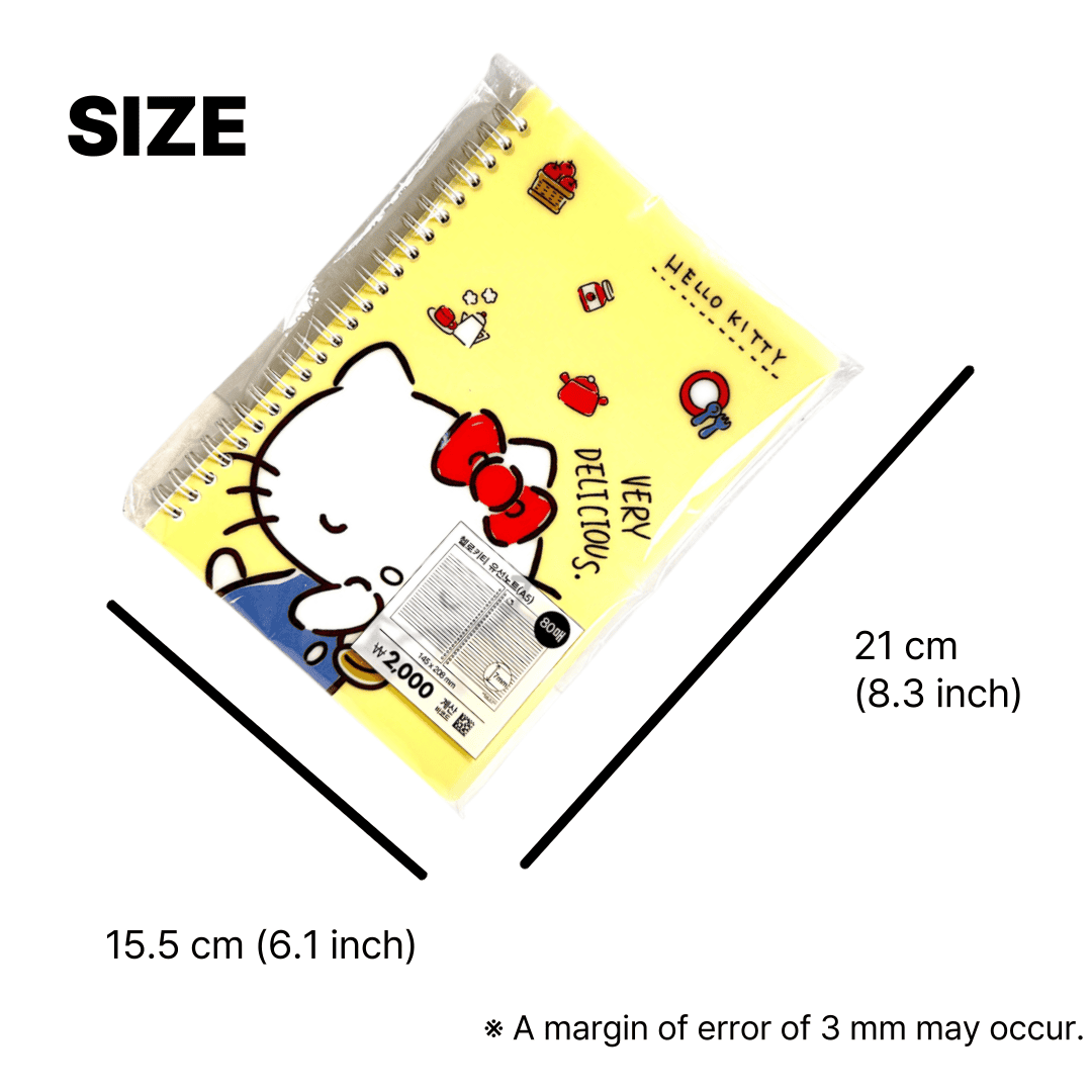 stationery lined paper in cute sanrio notebook