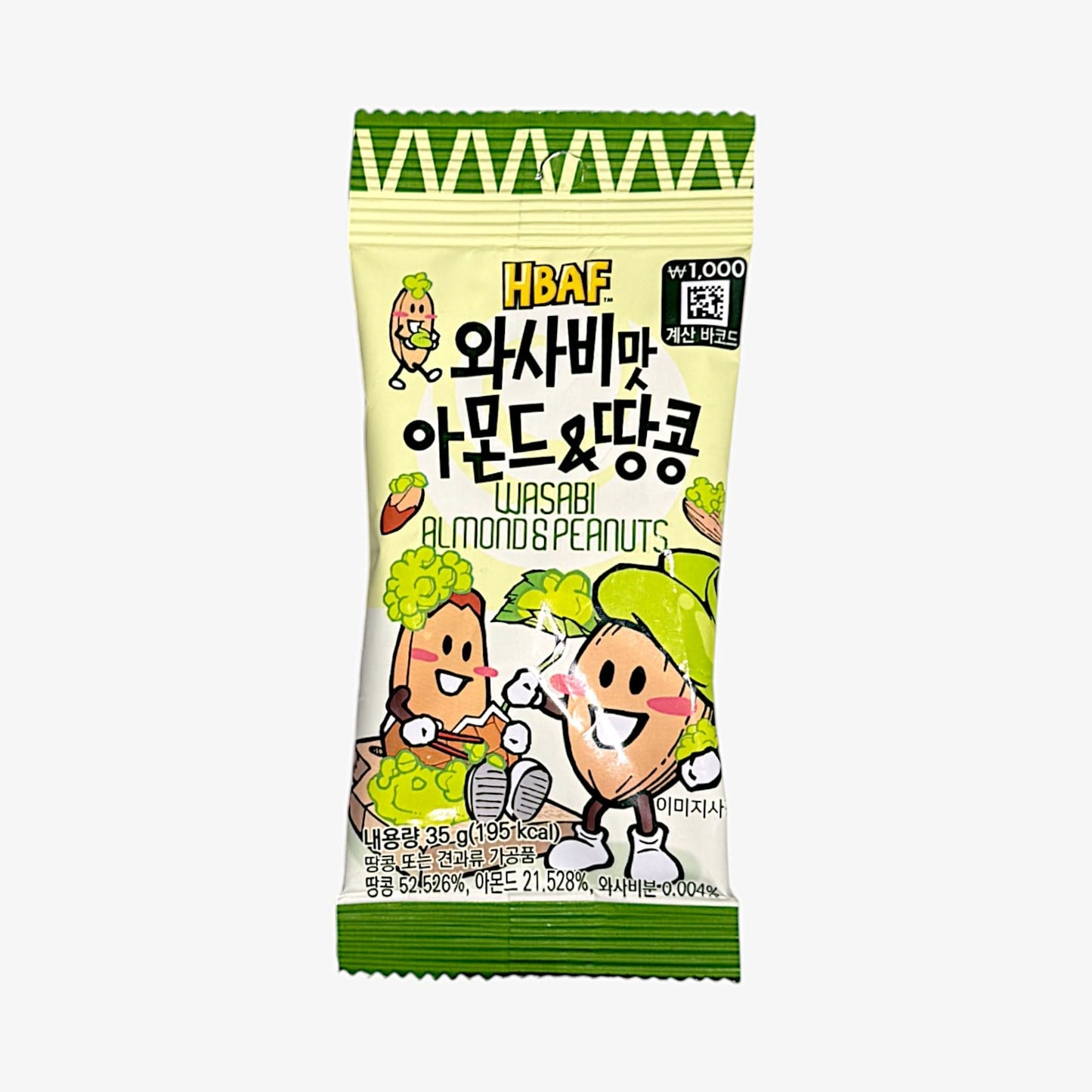 korean almond peanut snacks Baff Wasabi Almond & Peanut 35g