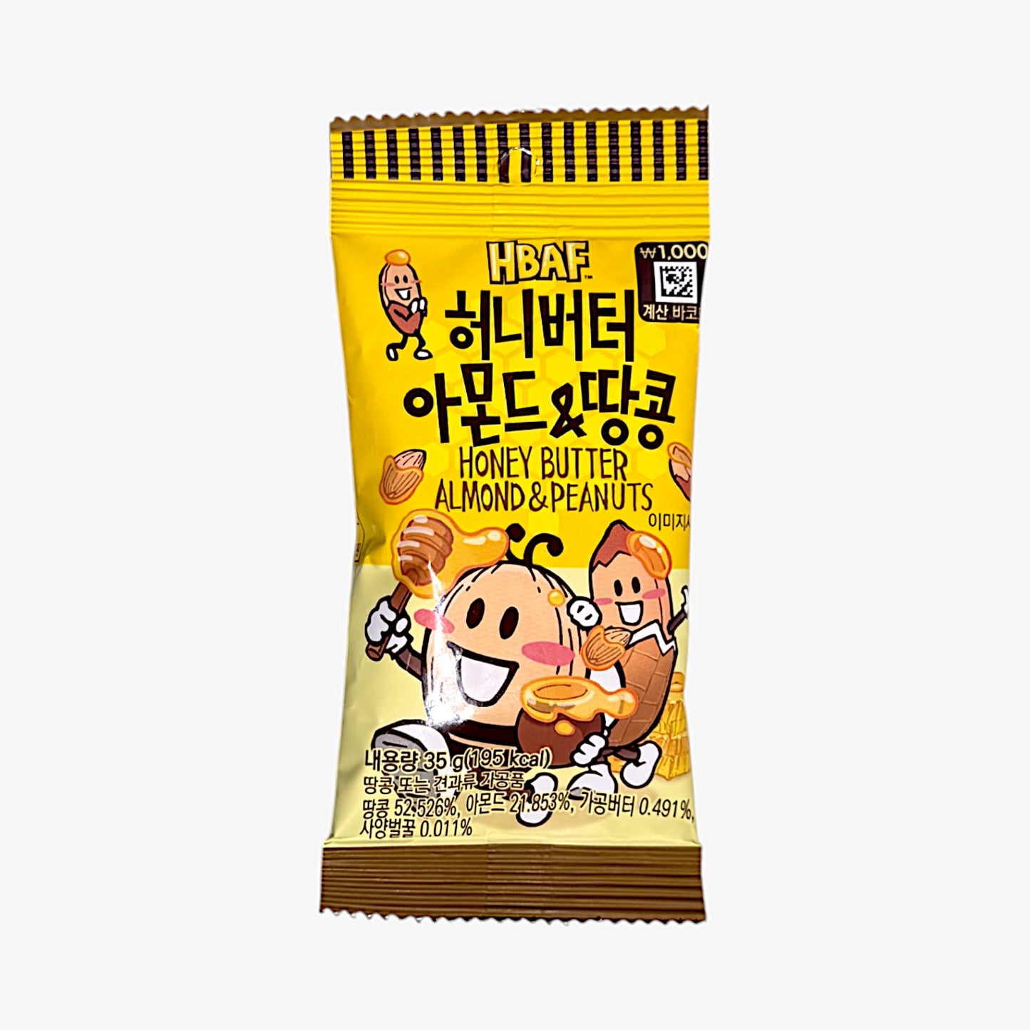 korean honey butter almond peanut snack Baff Honey Butter Almond & Peanut 35g