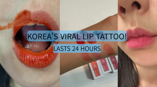 Korea Daiso viral lip tattoo review 24 hours lasting waterproof Korean beauty K-beauty lip blush permanent lip color before after results American women