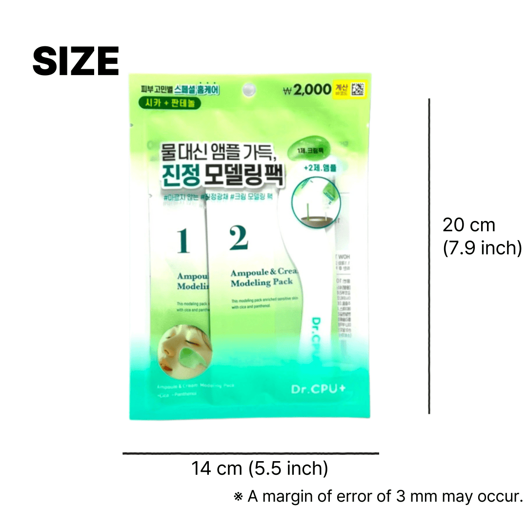 korean modeling mask with calming ingredients