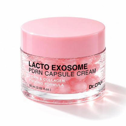 Dr.CPU+ Lacto Exosome PDRN capsule cream 60ml jar with spatula, a Korean PDRN cream sourced from Korea