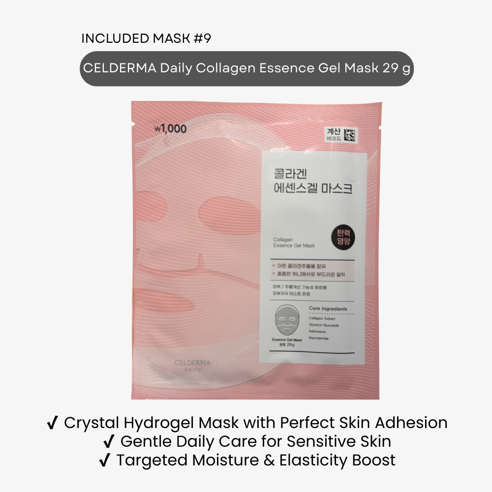 Daiso Korea Best Celderma daily collagen hydrogel mask that supports moisture and skin elasticity