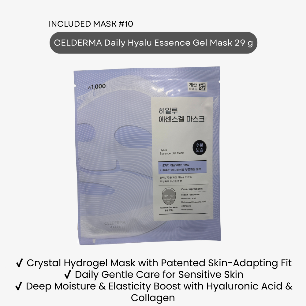 Daiso Korea Best Celderma daily hyaluronic acid gel mask for deep hydration and gentle sensitive skin care