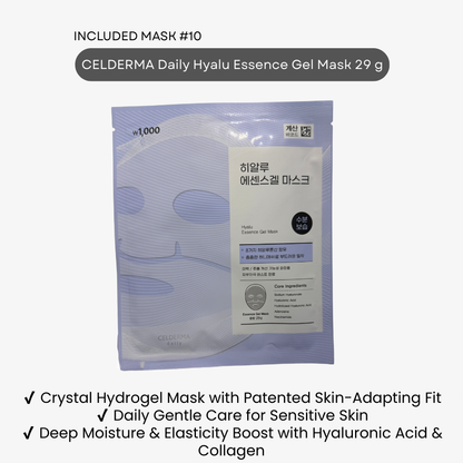Daiso Korea Best Celderma daily hyaluronic acid gel mask for deep hydration and gentle sensitive skin care