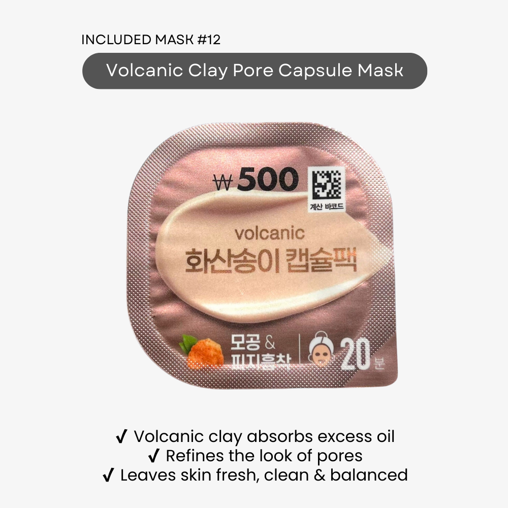Daiso Korea Best volcanic clay mask for oily skin – Volcanic Capsule Pack