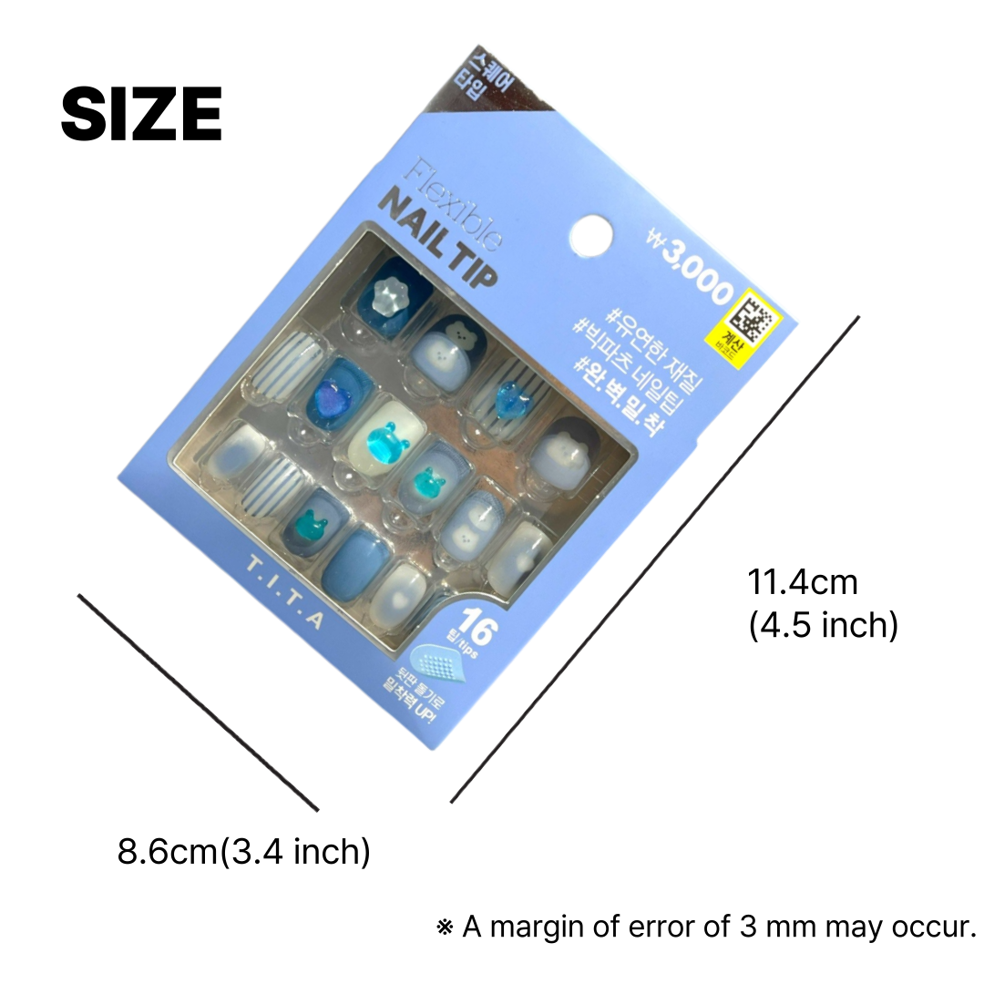 Short and natural nail tips from daiso korea for beginners