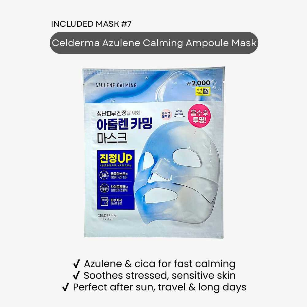 Daiso Korea Best azulen calming mask for sensitive skin CELDERMA Daily