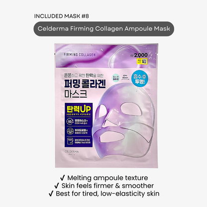 Daiso Korea Best collagen firming face mask for aging skin CELDERMA