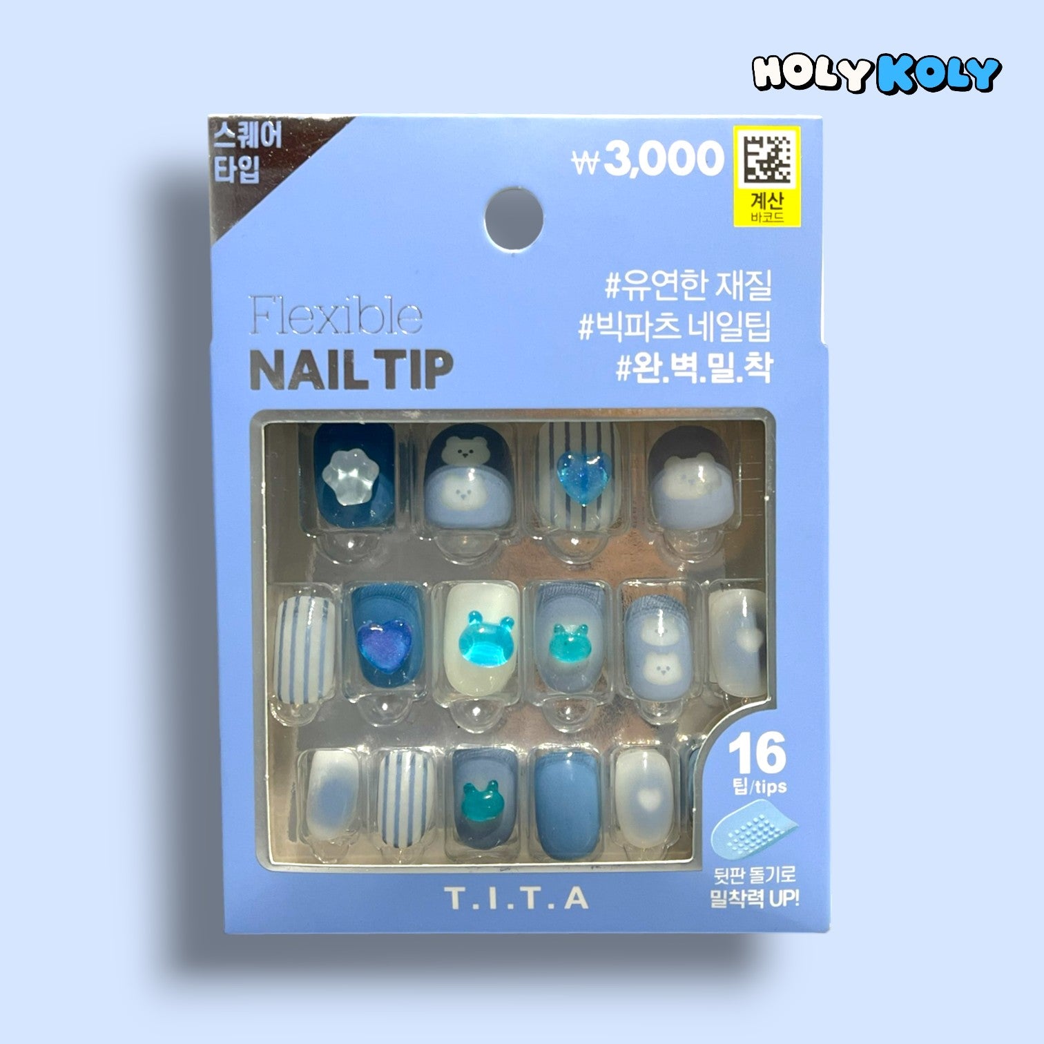 Natural look nail tips from daiso korea for daily use