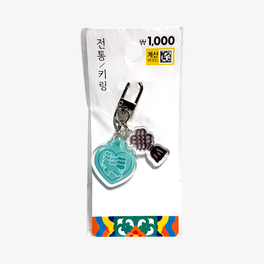 korean jade badge charm keyring – Traditional Jade Badge Acrylic Keychain