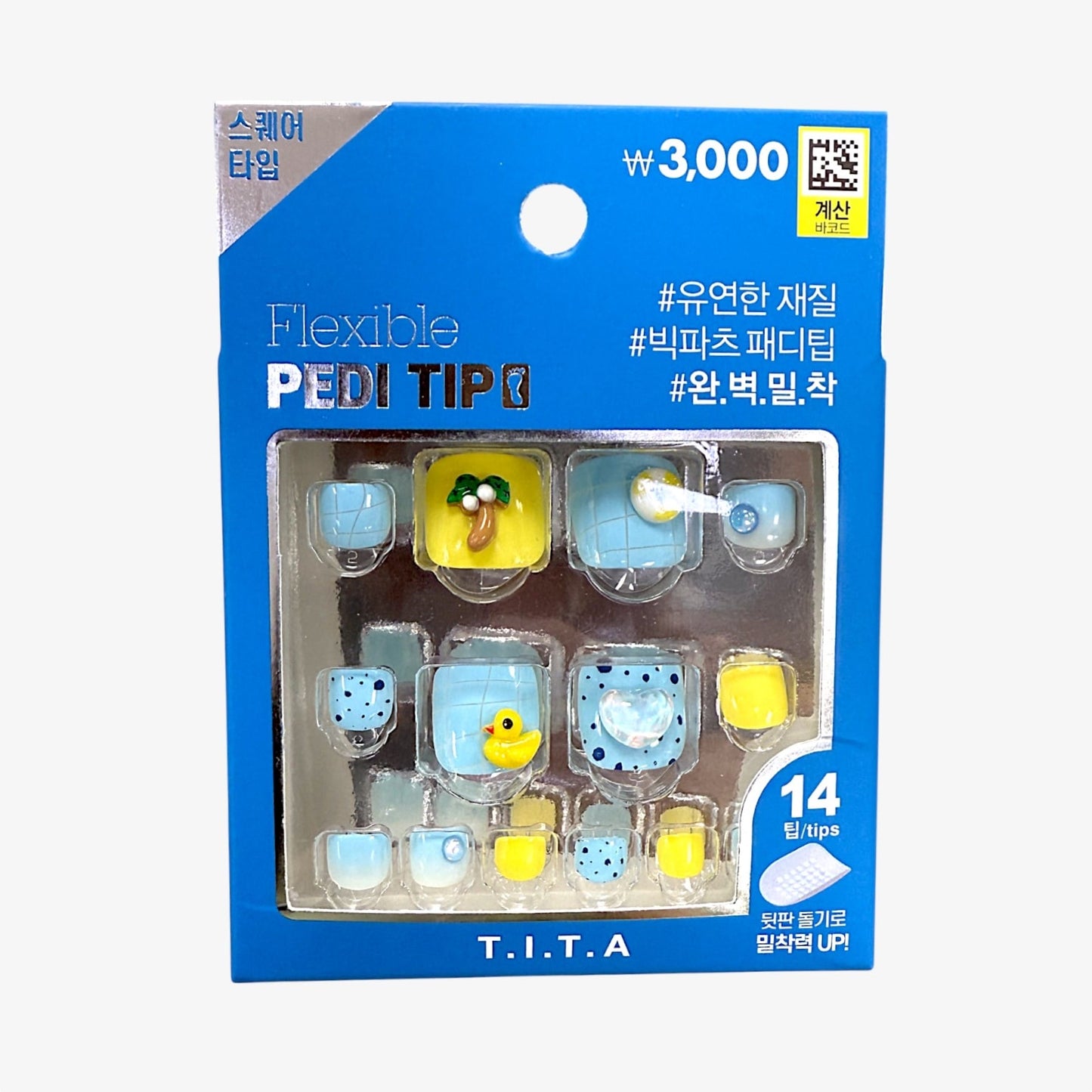 best press on toenails for summer Tita Press Pedi Tip Blue
