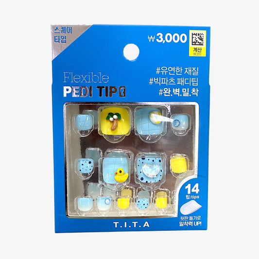 best press on toenails for summer Tita Press Pedi Tip Blue