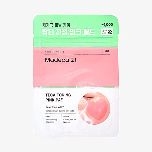 centella asiatica tone-up pad Madeca21 TECA Toning Pink Pad