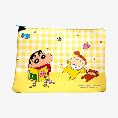 crayon shin chan anime pouch bag large size – Shin Chan Flat Pouch Large