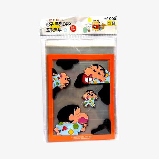 crayon shin chan transparent opp packing bags 25pcs – opp bag set