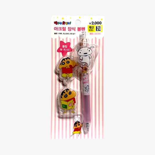 crayon shin chan acrylic ballpoint pen - Jjanggu Acrylic Mascot Ballpoint Pen