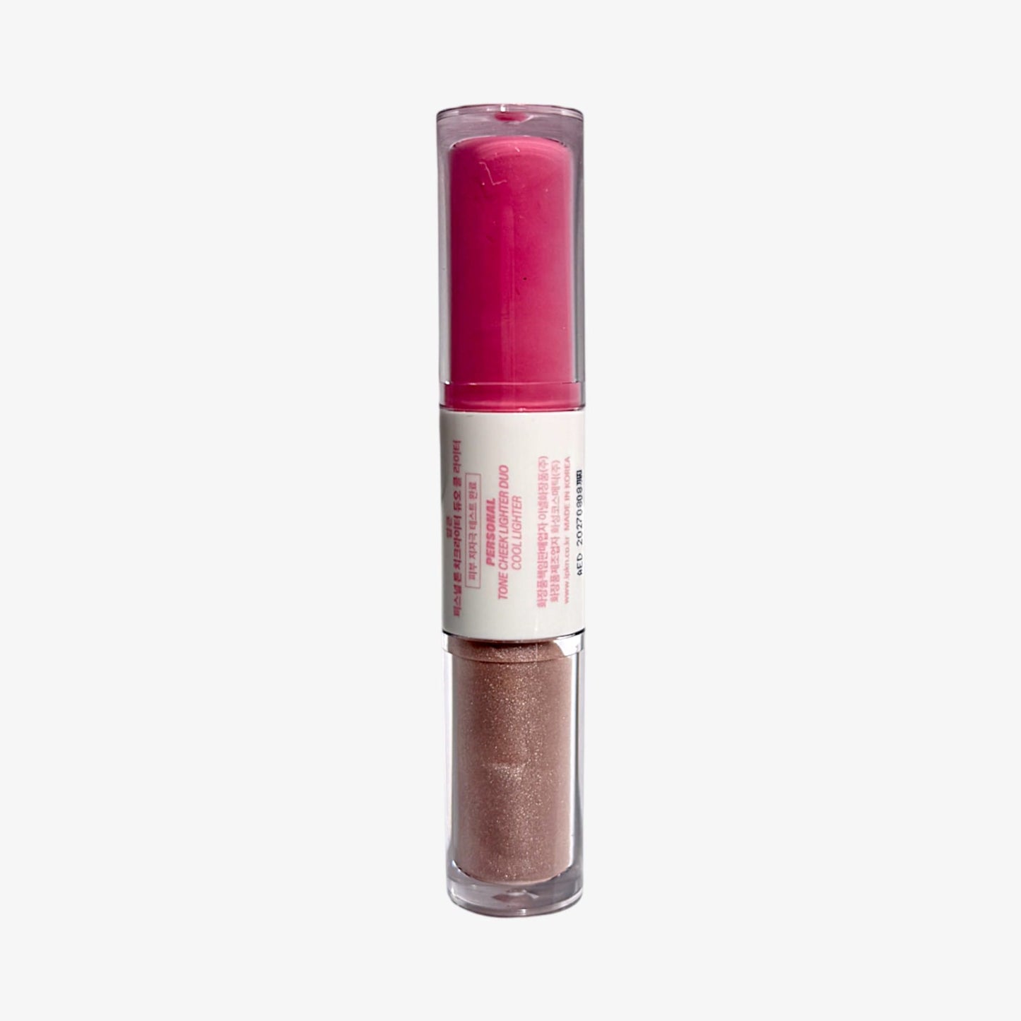 Cream highlighter stick with dewy glow for cool tone makeup