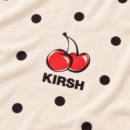 Close-up of soft 100% cotton handkerchief fabric with a dot pattern, Korean cotton hanky texture