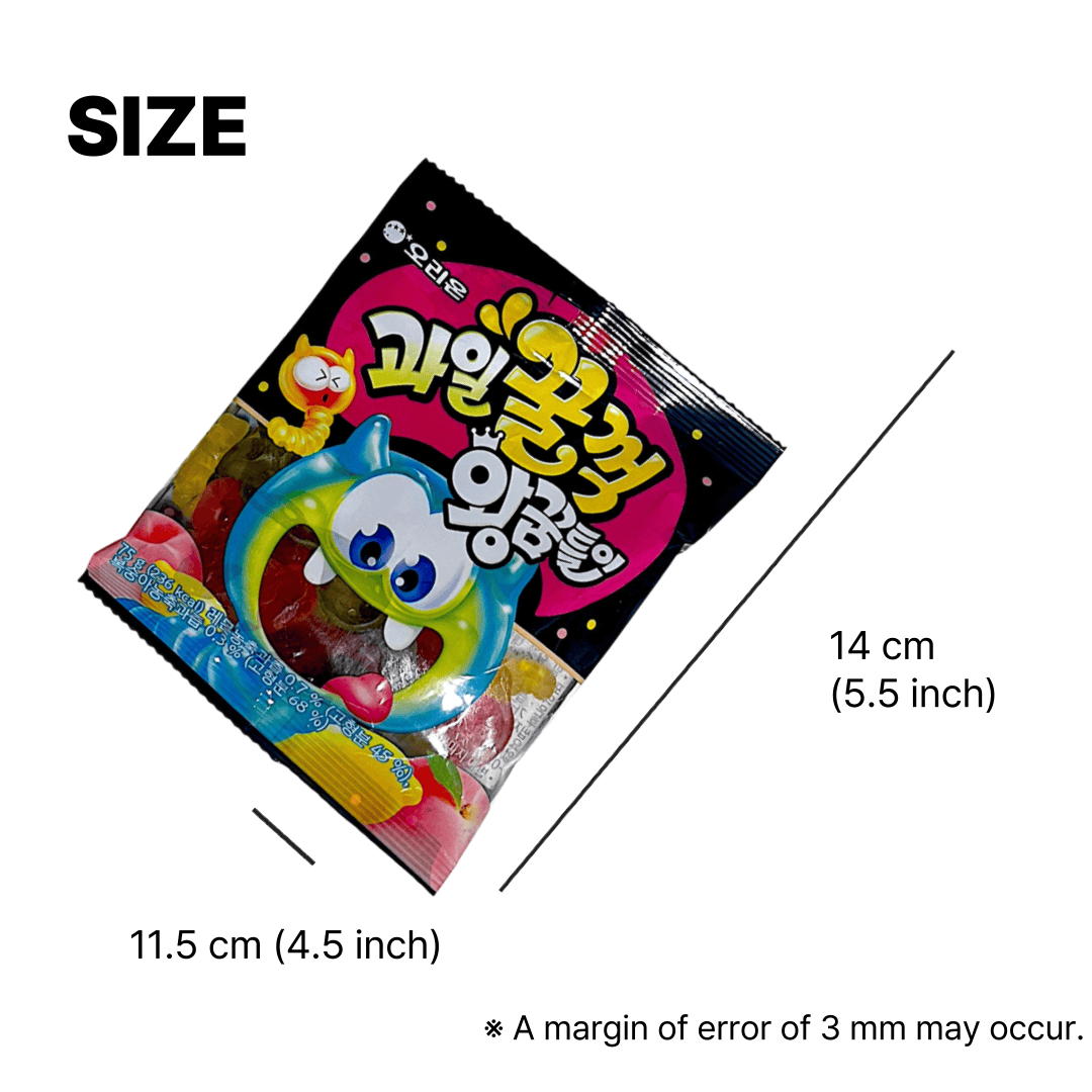 fruit flavored gummy with fun dual filling