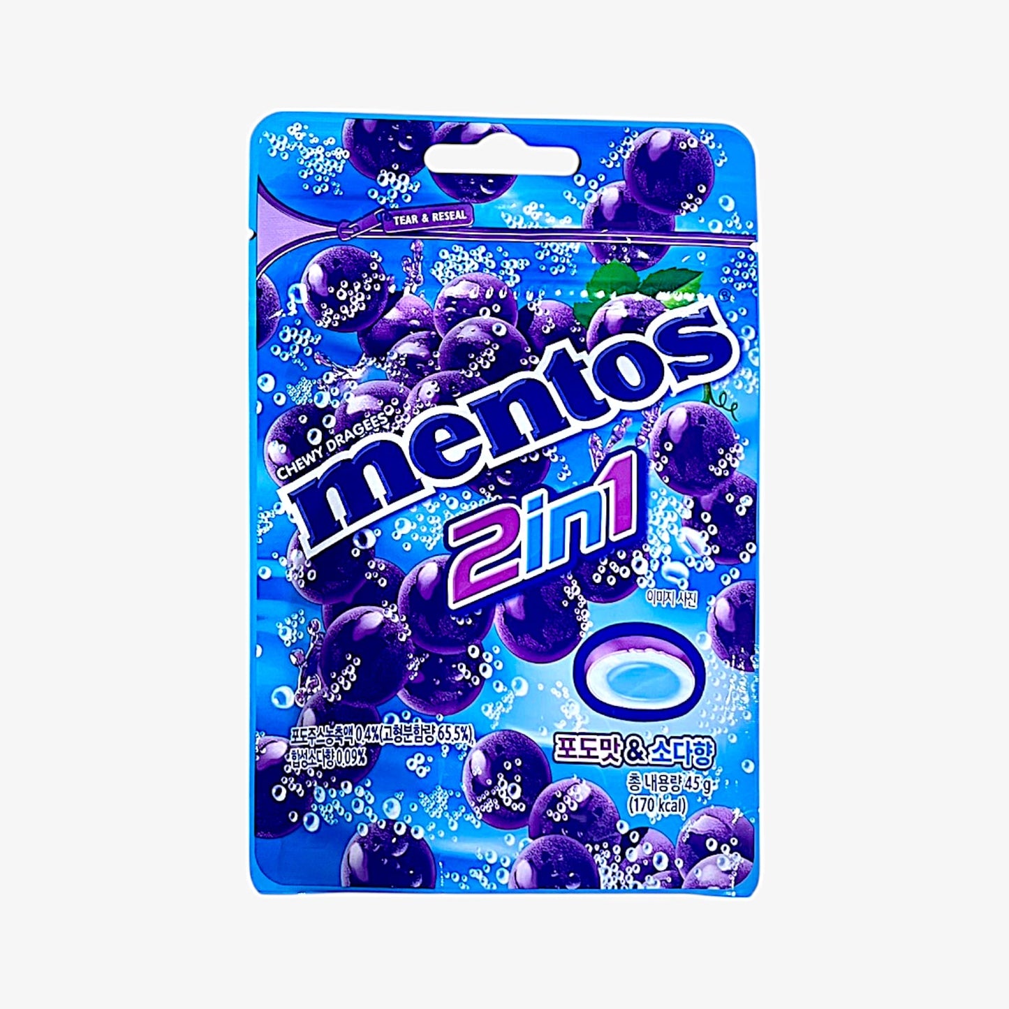 korean grape soda candy Mentos 2in1

grape soda candy with grape flavored candy

korean snacks with soda flavored candy

juicy asian fruit candy with fizzy taste

sweet and tangy grape soda sweet

korean candy with fizzy grape soda punch

candy from korea in resealable pouch

chewy soda candy for k-snack fans

refreshing korean sweet treat with grape burst

fizzy grape candy loved by kids and adults