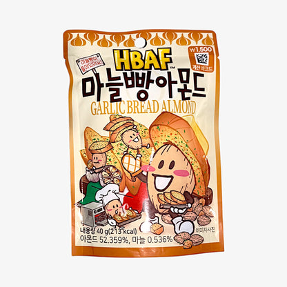 korean garlic almond snack – Hbaf Garlic Bread Almond 40g
