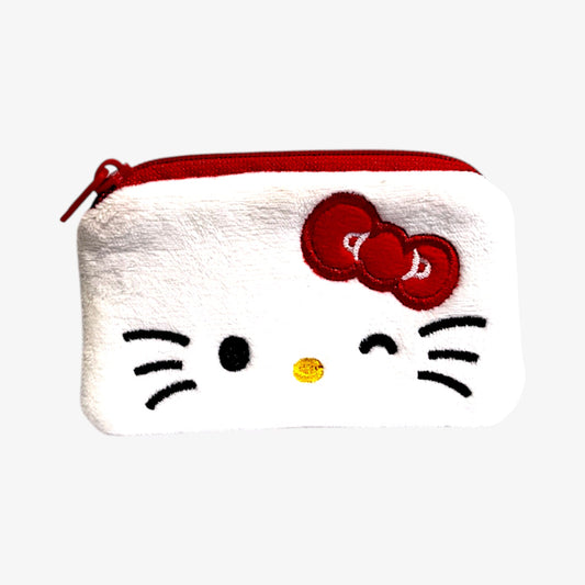 cute hello kitty embroidered coin purse – Hello Kitty Flat Embroidered Coin Purse