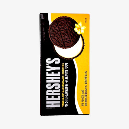 hershey vanilla cream sandwich cookie with sweet korean snacks