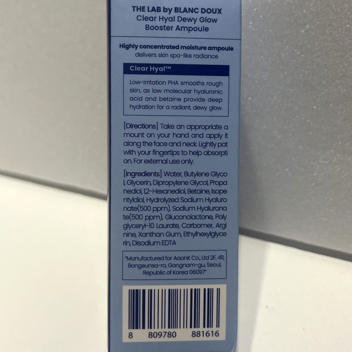 fragrance-free ampoule for dry skin prep