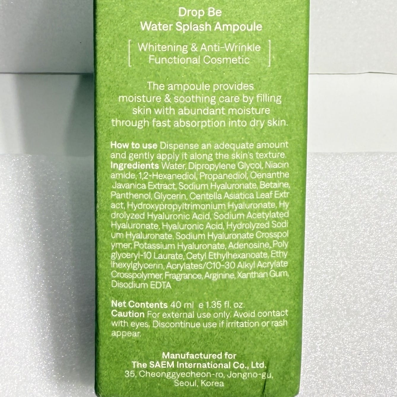 korean ampoule for sensitive skin texture improvement