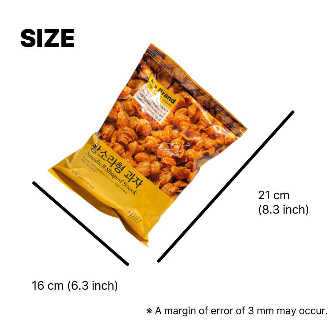 crunchy Korean snacks in shell shape