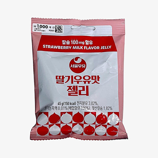 best korean snacks to try Seoul Milk Strawberry Jelly