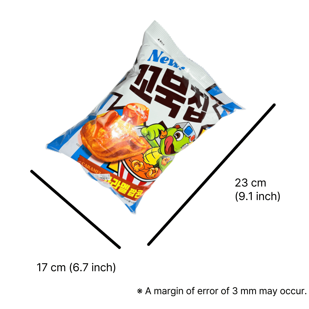 crispy korean snack with turtle chip texture