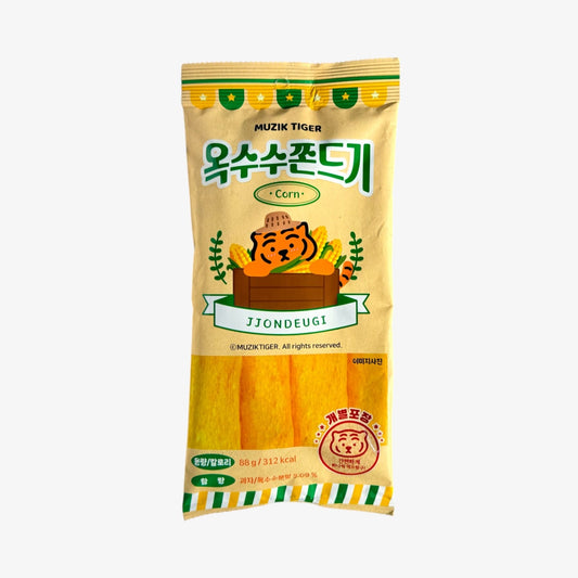 korean corn snacks Muzik Tiger Corn Jjondeugi Snack