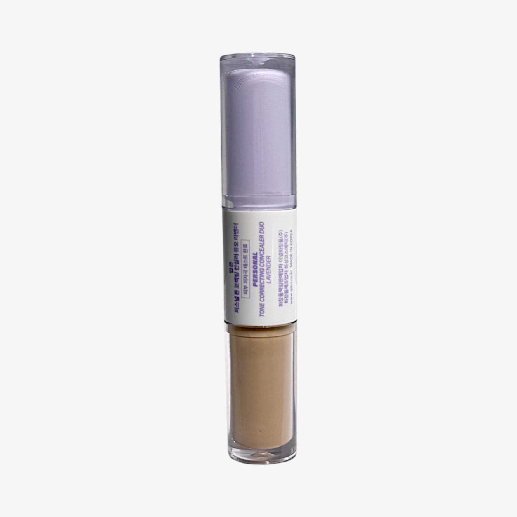 Lavender color corrector stick for brightening makeup base
