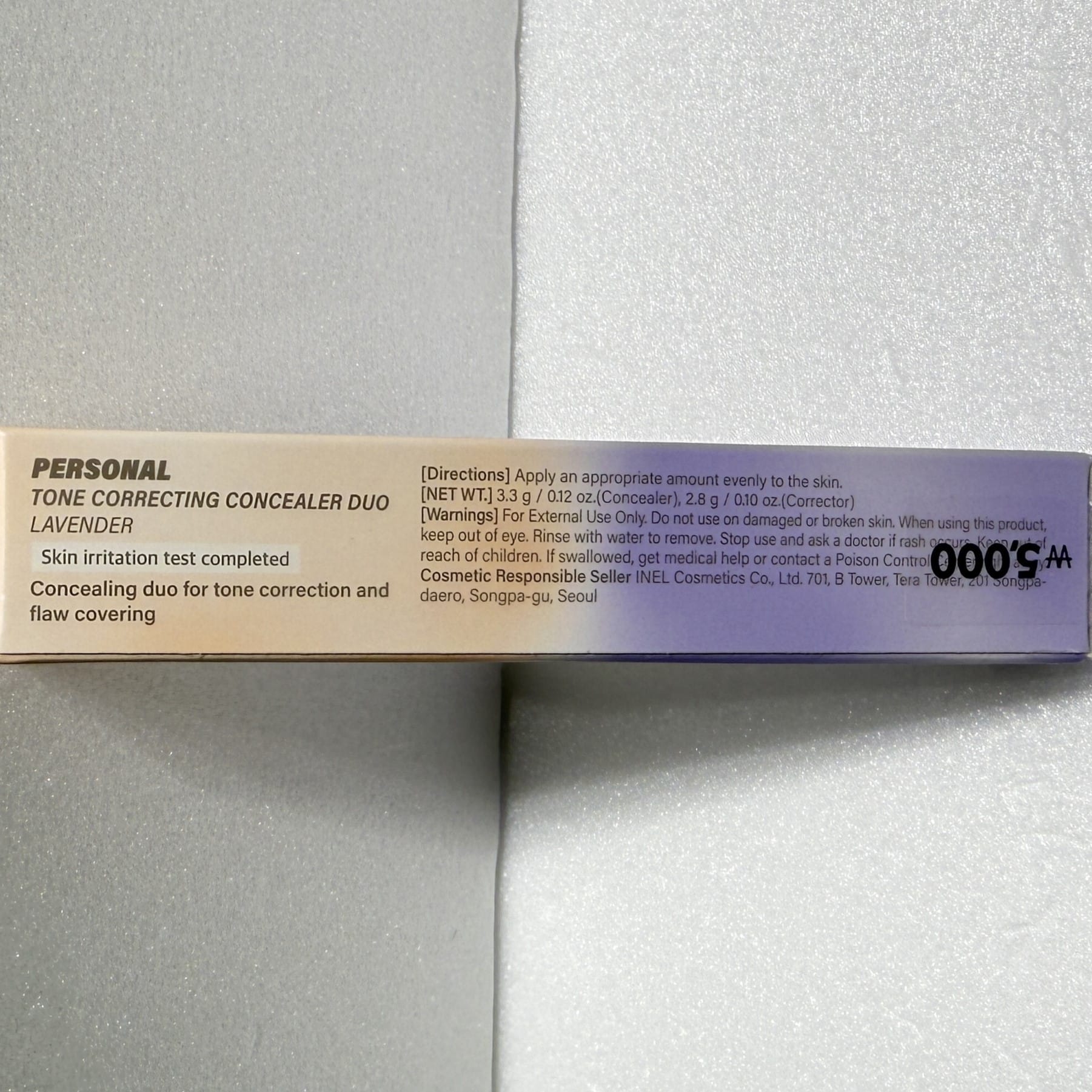 Korean brightening concealer with dual tip design