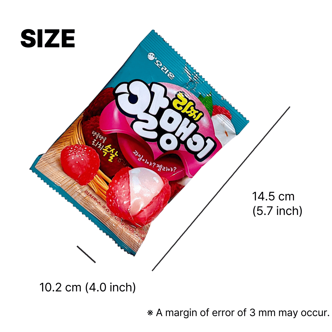 chewy lychee candy with sweet tropical taste