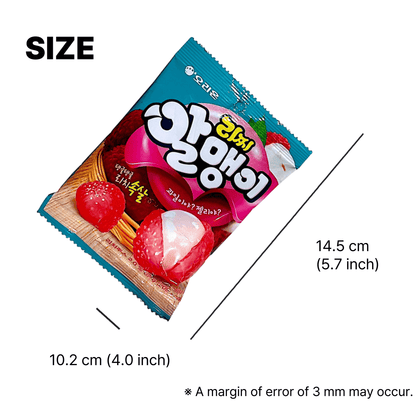 chewy lychee candy with sweet tropical taste