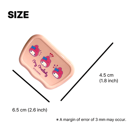 pastel pink contact lens case with mirror inside