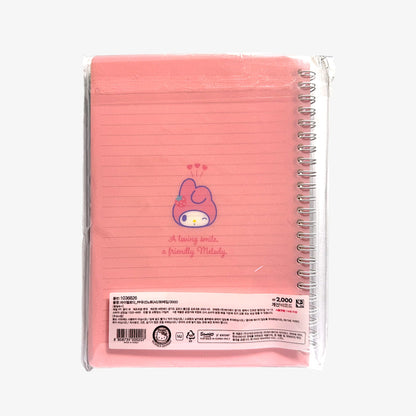 my melody notebook with cute design and school supplies