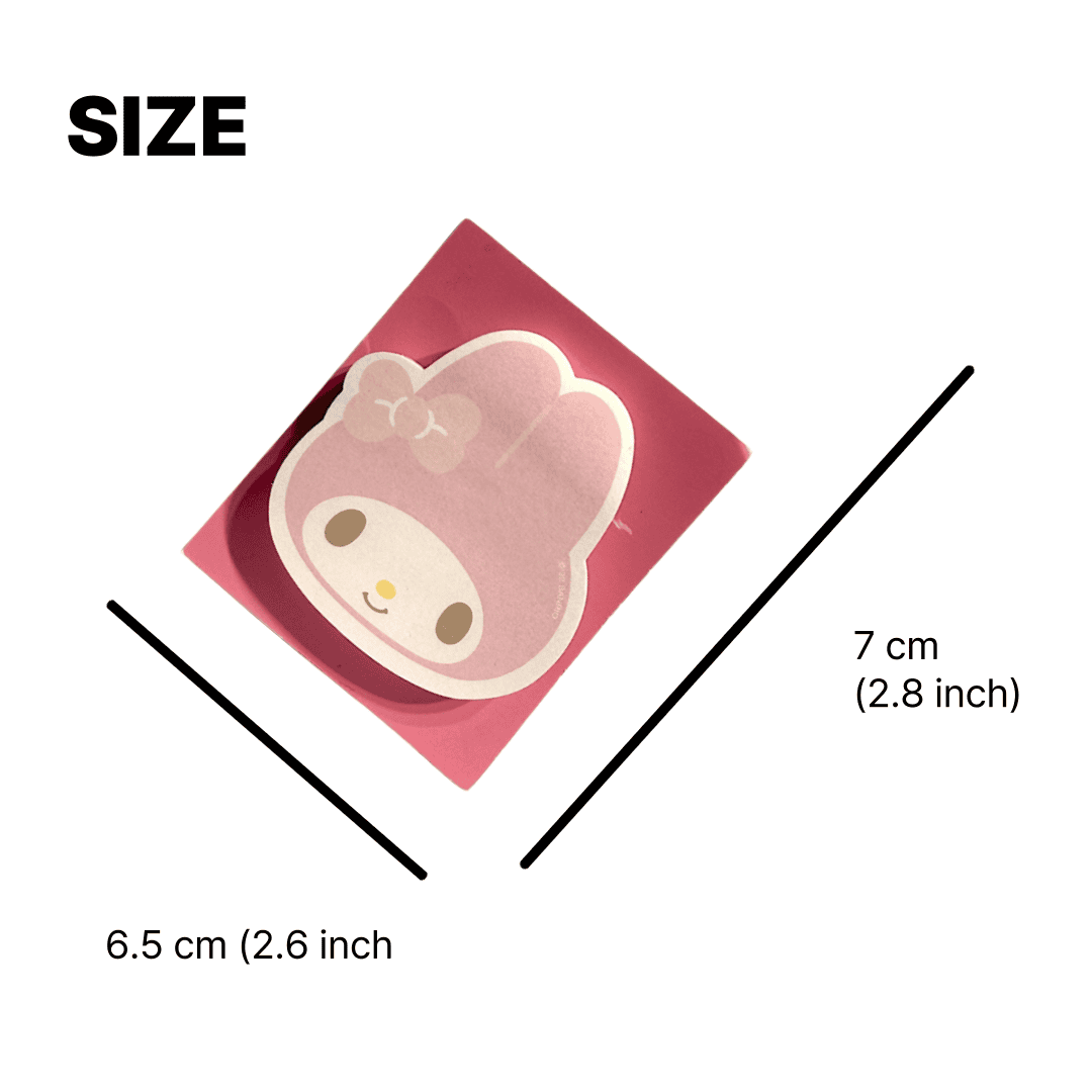 korean stationery sticky notes – my melody shaped memo pad